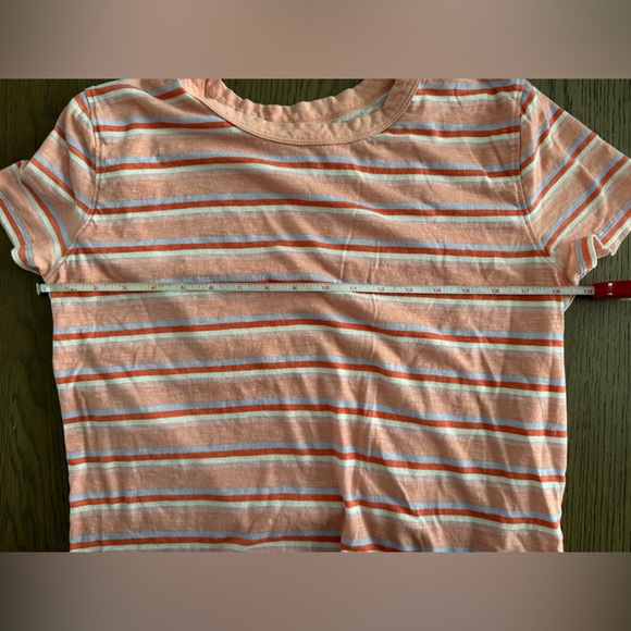 LOFT cotton short sleeve striped tee size medium casual summer wear - Picture 4 of 8